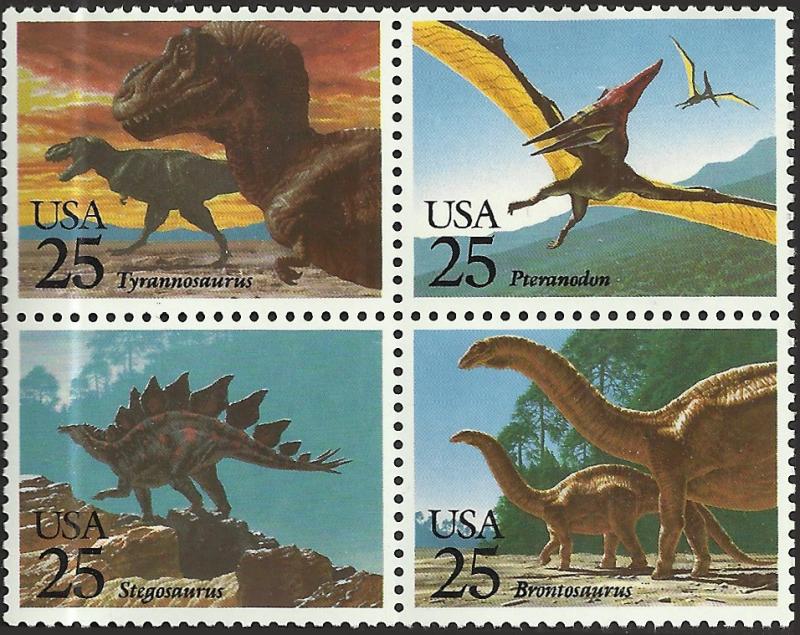 # 2422-2425 MINT NEVER HINGED PREHISTORIC ANIMALS