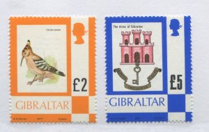 Gibraltar QEII 1977 £2 and £5 unmounted mint NH