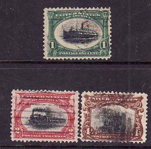 US-Sc#294-6- id7- three used  Pan-American-1901-