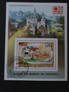 ​UPPER VOLTA-1974-WORLD CUP SOCCER-MUNICH'74-CTO S/S VERY FINE-FANCY CANCEL