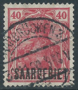 Saar, Sc #51, 40pf Used