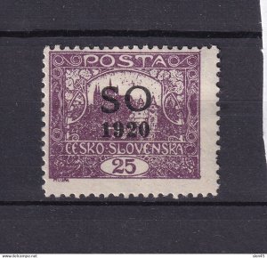 Eastern Silesia 1920 25h Ovpr Perf 11 3/4 MH Mi 10c Sc 28 var 15212