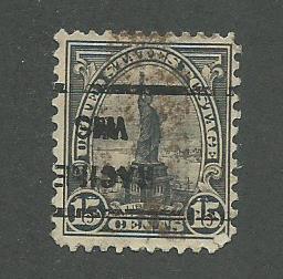 1931 USA Racine, Wis. (inverted)  Precancel on Scott Catalog Number 696