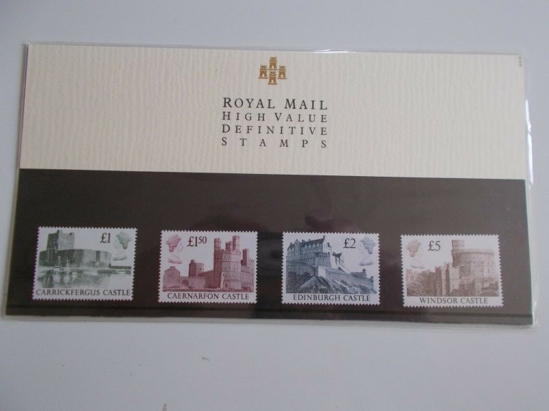 1988 Machin Definitive High Values £1 to £5 Presentation Pack no 18 Cat £38