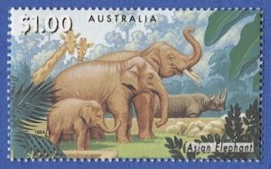 AUSTRALIA  1994 Sc 1389  $1 Endangered Elephants Mint NH VF