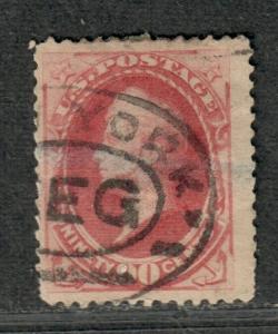 US Sc#191 Used/F-VF, 90c Perry, Perf Issues, Cv. $350
