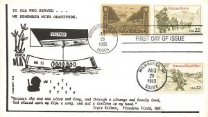 2152 & 2154 KOREA & WWI VETERANS DUAL FDC - Evanscraft