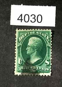 MOMEN: US STAMPS #O58 USED $100  LOT #4030