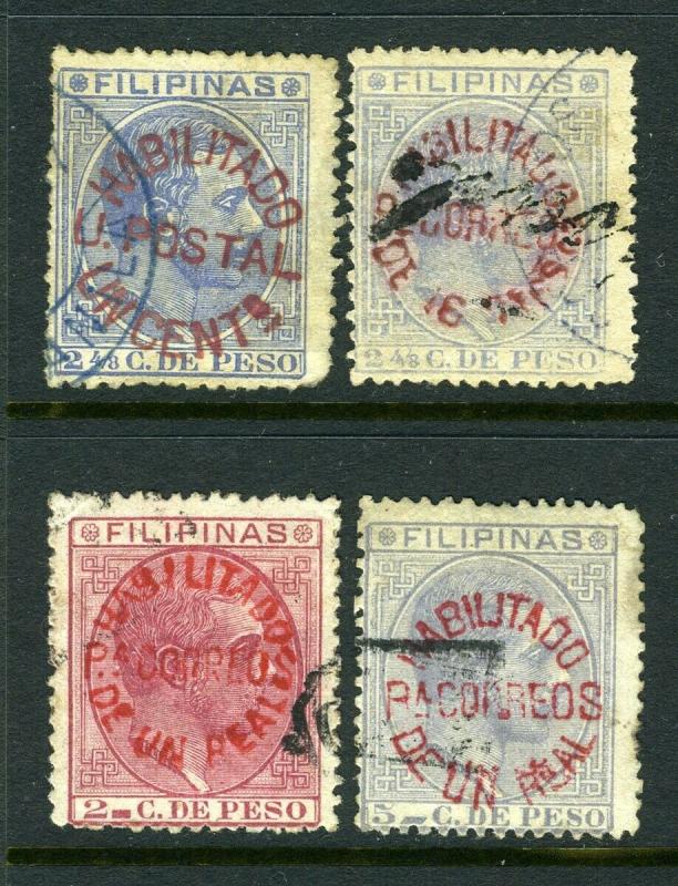 Philippines #101-104 Overprint issues - NICE!!!  Scarce issues