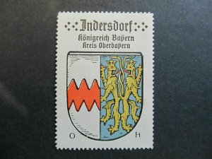 A4P1F3 Indersdorf coffee hag 1910 vignettes places advertising brand city coat of arms-