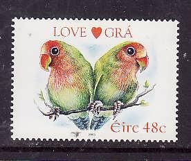 Ireland-Sc#1586-unused NH-Birds-Parrots-Love-2005-