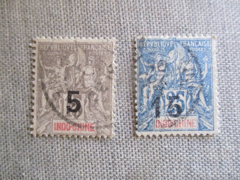 Indo-China,Scott# 22-23,used