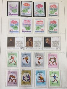 ROMANIA 1967/68 on pages Birds Flowers Olympics Art MNH& Used (Apx 100+) APR468