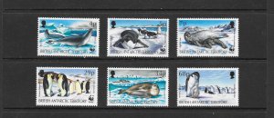 PENGUINS,SEALS - British Antarctic Territory #192-197 MNH