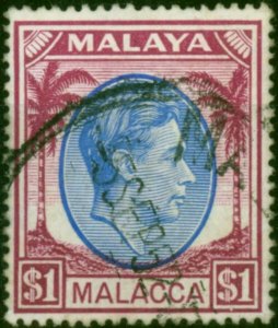 Malacca 1949 $1 Blue & Purple SG15 V.F.U