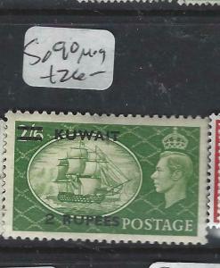 KUWAIT   (P2804B) ON   GB  KGVI   2R/2/6  SG 90  MOG 