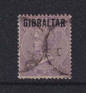 Gibraltar, Scott 6 (SG 6), used, signed E. Diena