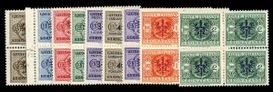 German WWII Occupation, Laibach #Mi. 1-9 Cat€180, 1944 Postage Dues, 5c-2L,...