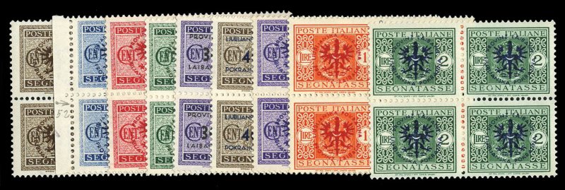 German WWII Occupation, Laibach #Mi. 1-9 Cat€180, 1944 Postage Dues, 5c-2L,...