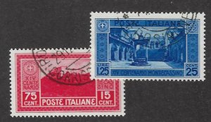 Italy SC#235-236 Used F-VF SCV$44.00...in Demand!