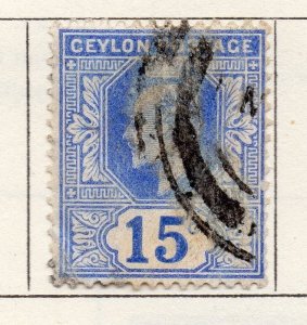 Ceylon 1903-04 Early Issue Fine Used 15c. 300072