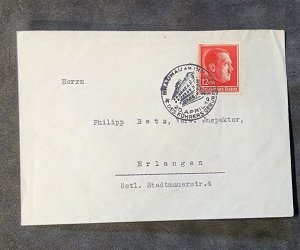 WW2 WWII Nazi Germany Third Reich cover Adolf Hitler birthday stamp cancel 1938