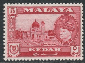 Malaya Kedah Scott 86 - SG95, 1957 Sultan 5c MH*