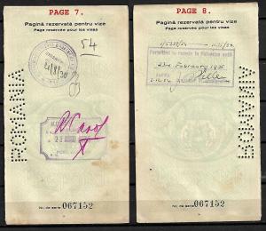 JUDAICA ROMANIA PASSPORT FOR JEWISH IMMIGRANT TO PALESTINE, SEPARATE PAGES, 1934