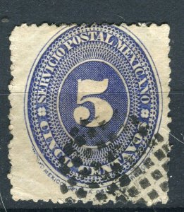 MEXICO; 1870s early classic numeral issue fine used 5c. value