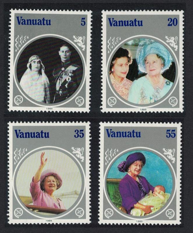 Vanuatu Life and Times of Queen Elizabeth the Queen Mother 4v SG#406-409