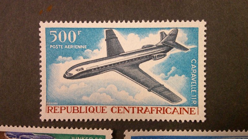 Central African Rep.  1967 Issue Scott# 93-95, C47-C49 Complete MNH VF-XF
