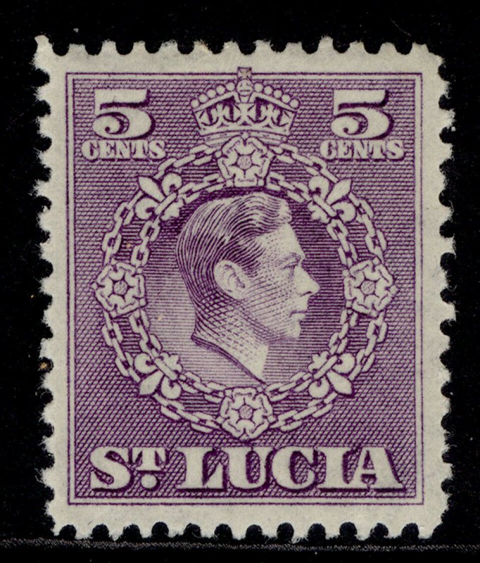 ST. LUCIA GVI SG150, 5c violet, M MINT. 