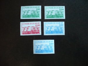 Stamps-France Council of Europe-Scott#1040-1044-Mint Never Hinged Set of 5 Stamp