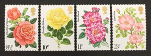 Great Britain 1976 #786-9, Roses, MNH.