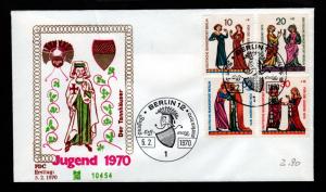 Germany Berlin 1970 FDC Semi-Postal!