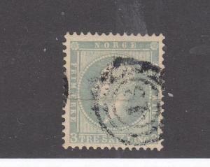 NORWAY # 3 VF-NUMBERED RING CANCEL CAT VALUE $120