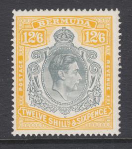 Bermuda Sc 127a MLH. 1942 12sh6p KGVI definitive, perf 14, F-VF