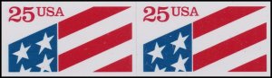 US 2475 Old Glory 25c ATM horz pair MNH 1990