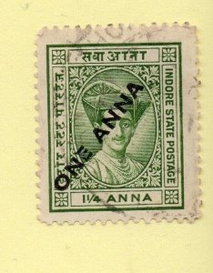 Indore 1920s Early Issue Fine Used 1a. Surcharged NW-256614