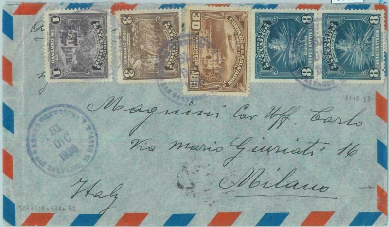 86102 - SALVADOR -  POSTAL HISTORY -   AIRMAIL  COVER to ITALY  1936