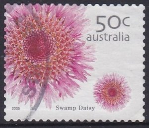 Australia - 2005 -Aust Wildflowers -Swamp Daisy  50c used - Sheet Stamp