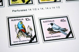 COLOR PRINTED AUSTRALIA 1976-1990 STAMP ALBUM PAGES (63 illustrated pages)