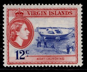BRITISH VIRGIN ISLANDS QEII SG156, 12c ultramarine & rose-red, M MINT.