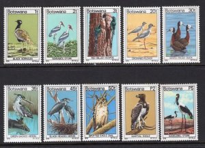 Botswana 1978 Birds 10 Values Including High Values MNH CV$53