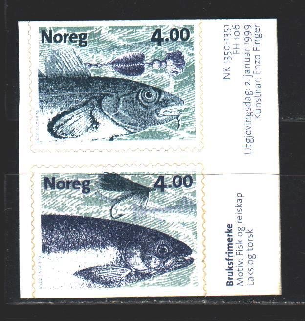 Norway. 1999. 1301-2. Fishing, fish. MNH.