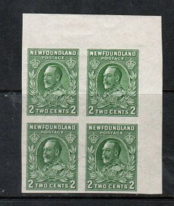 Newfoundland #186c Extra Fine Never Hinged Imperf Block - Light Vertical Crease 