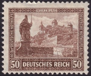 Germany 1930 #B37 vf-mh 50p+40p Dark Brown