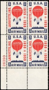 US #C54 LAFAYETTE MNH LL PLATE BLOCK #26390