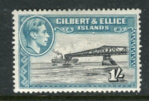 GILBERT ELLICE; 1938 early GVI Pictorial issue Mint hinged 1s. value