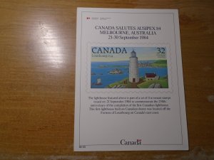 Canada :  International Exhibition Cards  #  5  AUSIPEX 1984